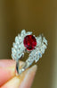 14K GOLD 1.19 CTW NATURAL RUBY & DIAMOND RING