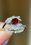 14K GOLD 1.19 CTW NATURAL RUBY & DIAMOND RING