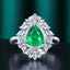 14K GOLD 2.35 CTW VIVID GREEN NATURAL EMERALD & DIAMOND RING/PENDANT