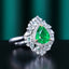 14K GOLD 2.35 CTW VIVID GREEN NATURAL EMERALD & DIAMOND RING/PENDANT