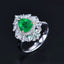 14K GOLD 2.35 CTW VIVID GREEN NATURAL EMERALD & DIAMOND RING/PENDANT