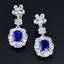 14K GOLD 5.53 CTW NATURAL SAPPHIRE & DIAMOND EARRINGS