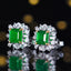 14K GOLD 2.67 CTW VIVID GREEN NATURAL EMERALD & DIAMOND EARRINGS