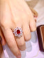 14K GOLD 3.97 CTW NATURAL RUBY & DIAMOND RING