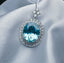 14K GOLD 5.14 CT NATURAL AQUAMARINE & DIAMOND PENDANT