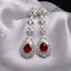 14K GOLD 4.60 CTW NATURAL RUBY & DIAMOND EARRINGS