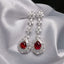 14K GOLD 4.60 CTW NATURAL RUBY & DIAMOND EARRINGS