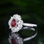 14K GOLD 1.01 CTW NATURAL RUBY & DIAMOND RING