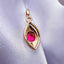 14K GOLD 2.80 CT NATURAL TOURMALINE & DIAMOND PENDANT