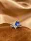 14K GOLD 2.25 CTW NATURAL SAPPHIRE & DIAMOND RING