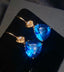 14K GOLD 20.48 CT NATURAL TOPAZ & DIAMOND EARRINGS