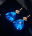 14K GOLD 20.48 CT NATURAL TOPAZ & DIAMOND EARRINGS