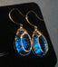 14K GOLD 20.3 CT NATURAL TOPAZ & DIAMOND EARRINGS