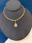 14K GOLD 8.19 CTW NATURAL YELLOW DIAMOND & DIAMOND NECKLACE