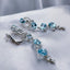 14K GOLD 6.93 CTW NATURAL AQUAMARINE & DIAMOND EARRINGS