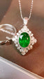 14K GOLD 2.94 CTW VIVID GREEN NATURAL EMERALD & DIAMOND RING/PENDANT