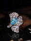 14K GOLD 1.81 CTW NATURAL PARAIBA TOURMALINE & DIAMOND RING