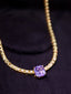 14K GOLD 2.66 CTW NATURAL SAPPHIRE & DIAMOND NECKLACE