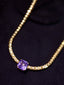 14K GOLD 2.66 CTW NATURAL SAPPHIRE & DIAMOND NECKLACE