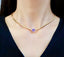 14K GOLD 2.66 CTW NATURAL SAPPHIRE & DIAMOND NECKLACE