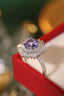 14K GOLD 2.35 CTW NATURAL TANZANITE & DIAMOND RING