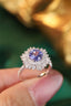 14K GOLD 2.35 CTW NATURAL TANZANITE & DIAMOND RING