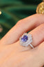 14K GOLD 2.35 CTW NATURAL TANZANITE & DIAMOND RING