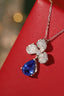 14K GOLD 1.65 CTW NATURAL SAPPHIRE & DIAMOND NECKLACE