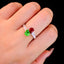 14K GOLD 2.15 CTW NATURAL RUBY & TSAVORITE RING