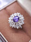 14K GOLD 2.20 CTW NATURAL SAPPHIRE & DIAMOND RING