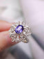 14K GOLD 2.20 CTW NATURAL SAPPHIRE & DIAMOND RING