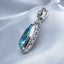 14K GOLD 6.82 CTW NATURAL AQUAMARINE & DIAMOND PENDANT