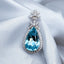 14K GOLD 6.82 CTW NATURAL AQUAMARINE & DIAMOND PENDANT