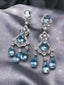 14K GOLD 9.00 CTW NATURAL AQUAMARINE & DIAMOND EARRINGS