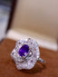 14K GOLD 4.00 CTW NATURAL SAPPHIRE & DIAMOND RING