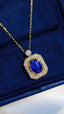 14K GOLD 1.43 CTW NATURAL SAPPHIRE & DIAMOND NECKLACE