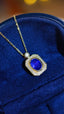 14K GOLD 1.43 CTW NATURAL SAPPHIRE & DIAMOND NECKLACE