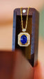 14K GOLD 1.43 CTW NATURAL SAPPHIRE & DIAMOND NECKLACE