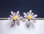 14K GOLD 1.26 CTW NATURAL YELLOW DIAMOND & DIAMOND EARRINGS