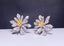 14K GOLD 1.26 CTW NATURAL YELLOW DIAMOND & DIAMOND EARRINGS