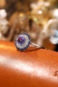 14K GOLD 1.06 CTW NATURAL TANZANITE & DIAMOND RING