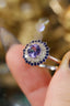 14K GOLD 1.06 CTW NATURAL TANZANITE & DIAMOND RING