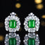 14K GOLD 2.69 CTW VIVID GREEN NATURAL EMERALD & DIAMOND EARRINGS