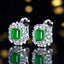 14K GOLD 2.69 CTW VIVID GREEN NATURAL EMERALD & DIAMOND EARRINGS