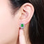 14K GOLD 2.69 CTW VIVID GREEN NATURAL EMERALD & DIAMOND EARRINGS