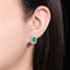 14K GOLD 2.69 CTW VIVID GREEN NATURAL EMERALD & DIAMOND EARRINGS