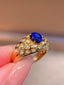 14K GOLD 2.28 CTW NATURAL SAPPHIRE & DIAMOND RING