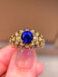 14K GOLD 2.28 CTW NATURAL SAPPHIRE & DIAMOND RING