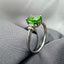 14K GOLD 1.48 CT NATURAL TSAVORITE & DIAMOND RING