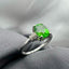 14K GOLD 1.48 CT NATURAL TSAVORITE & DIAMOND RING